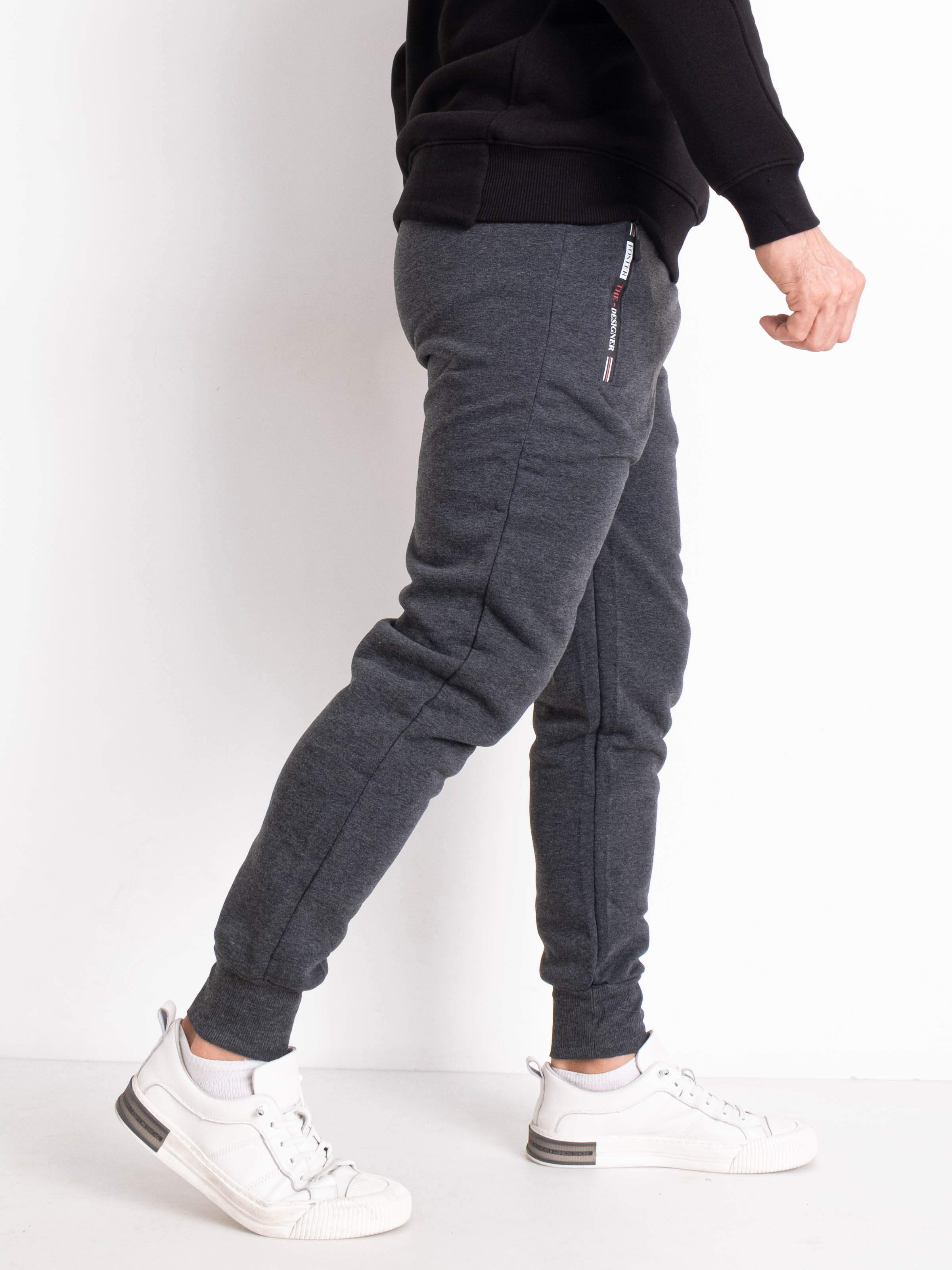 Спортивні чоловічі штани на флісі #6119 колір Сірий Спортивні чоловічі штани на флісі #6119 колір Сірий